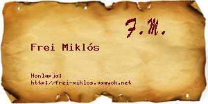 Frei Miklós névjegykártya